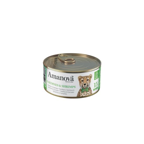 Amanova 15 Sardinhas & Camarões em Geleia 70g